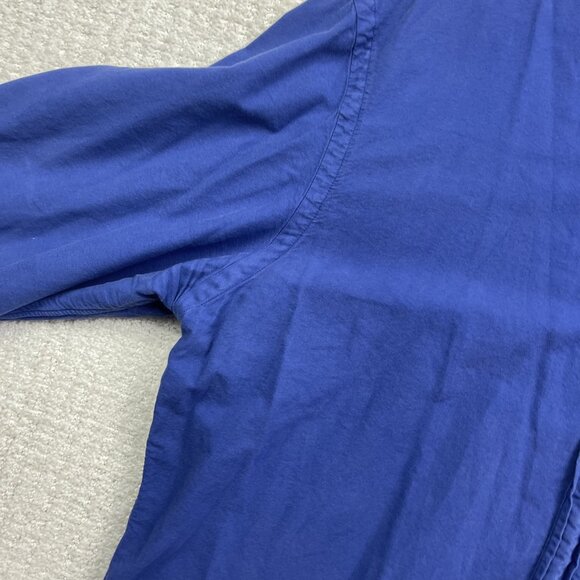 Vintage Ralph Lauren *Blue* w/ Logo Yellow Shirt Slim Fit Mens XL Button Down - Picture 8 of 16